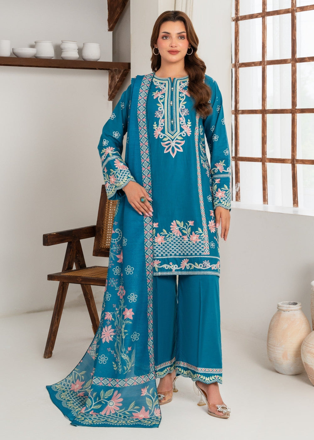 Ready to wear Embroidered 3pc 001B