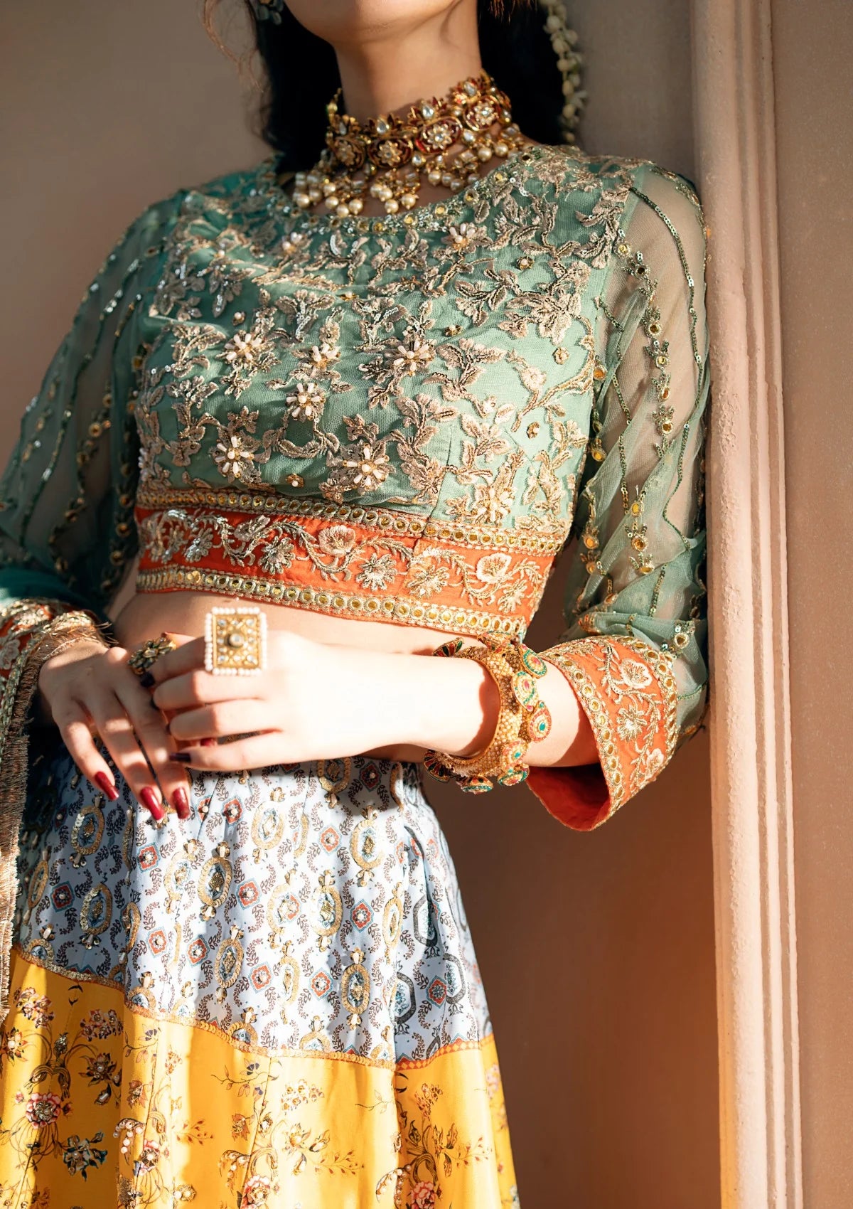 Stitched partywear/wedding dress - LadiesKurtasuae 