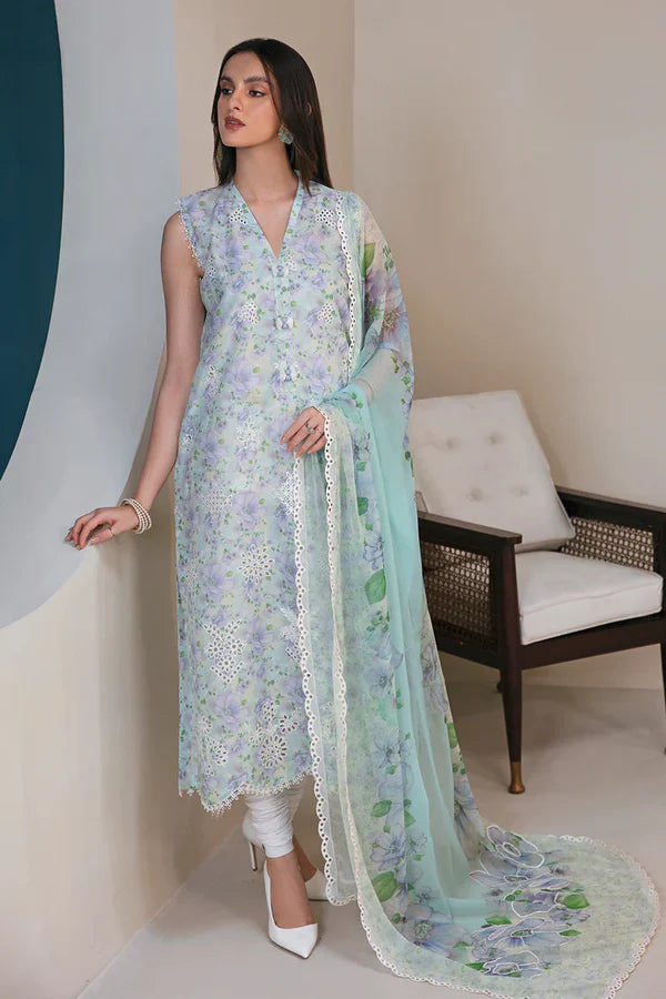 Luxury Embroidered Unstitched Lawn Collection 009S