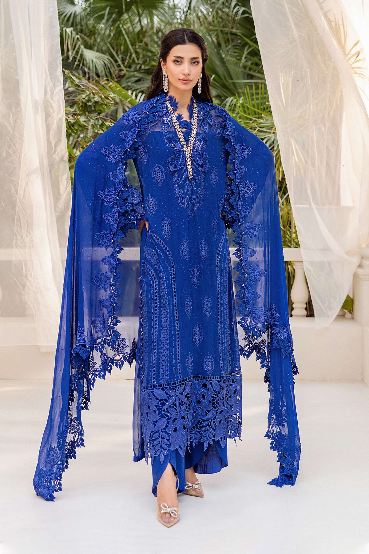 Luxury Chiffon Embroidered Unstitched 006B
