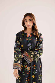Printed kaftan stitched (black) 006B