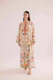 Printed kaftan stitched