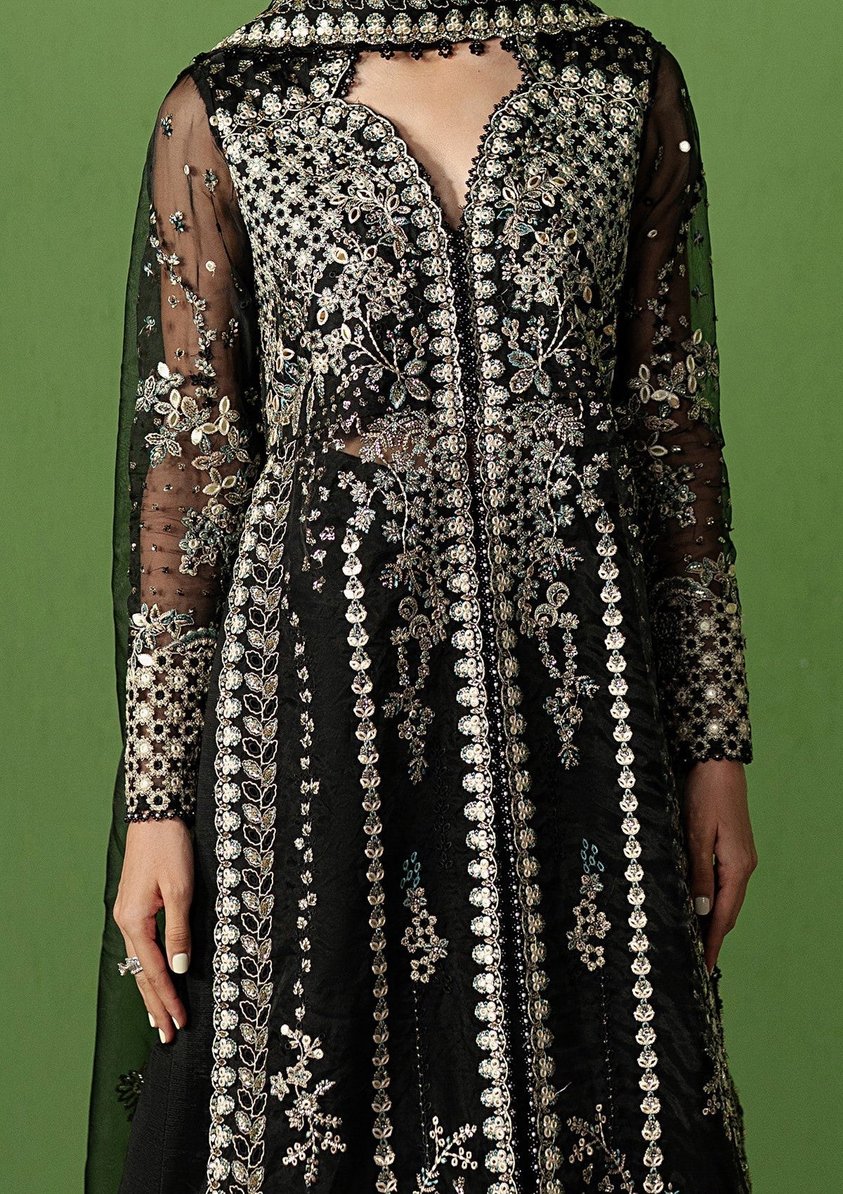 UnStitched partywear/wedding dress 016B