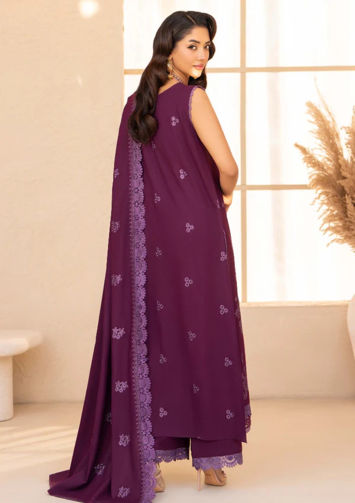 Winter wool Luxury’s embroidered 3pcs 006
