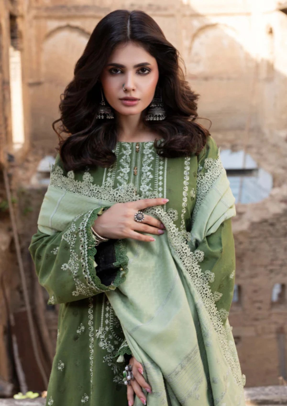 Winter wool Luxury’s embroidered 3pcs 005