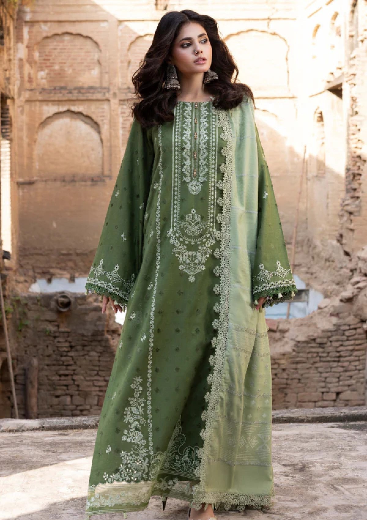 Winter wool Luxury’s embroidered 3pcs 005