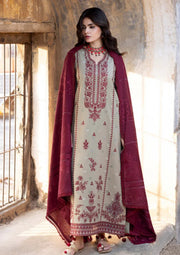 Winter wool Luxury’s embroidered 3pcs 002