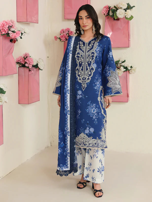 Luxury Lawn Embroidered 3-Piece Unstitched Suit