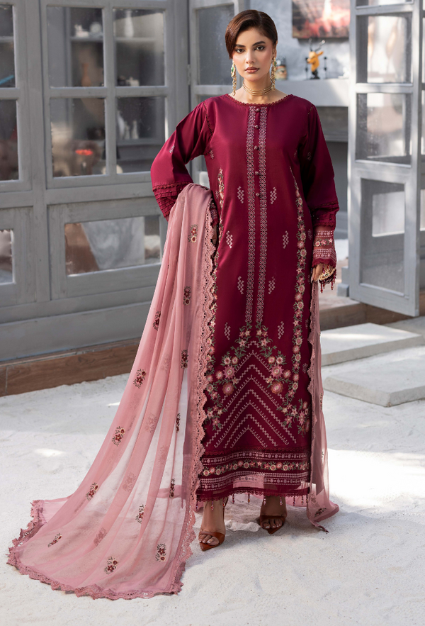 Luxury Embroidered  unstitched 009N