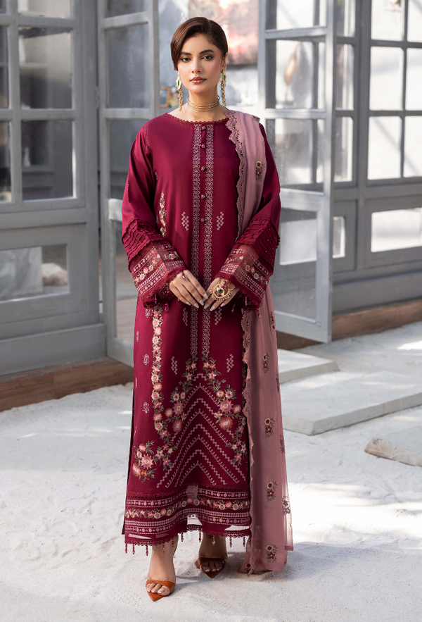Luxury Embroidered  unstitched 009N