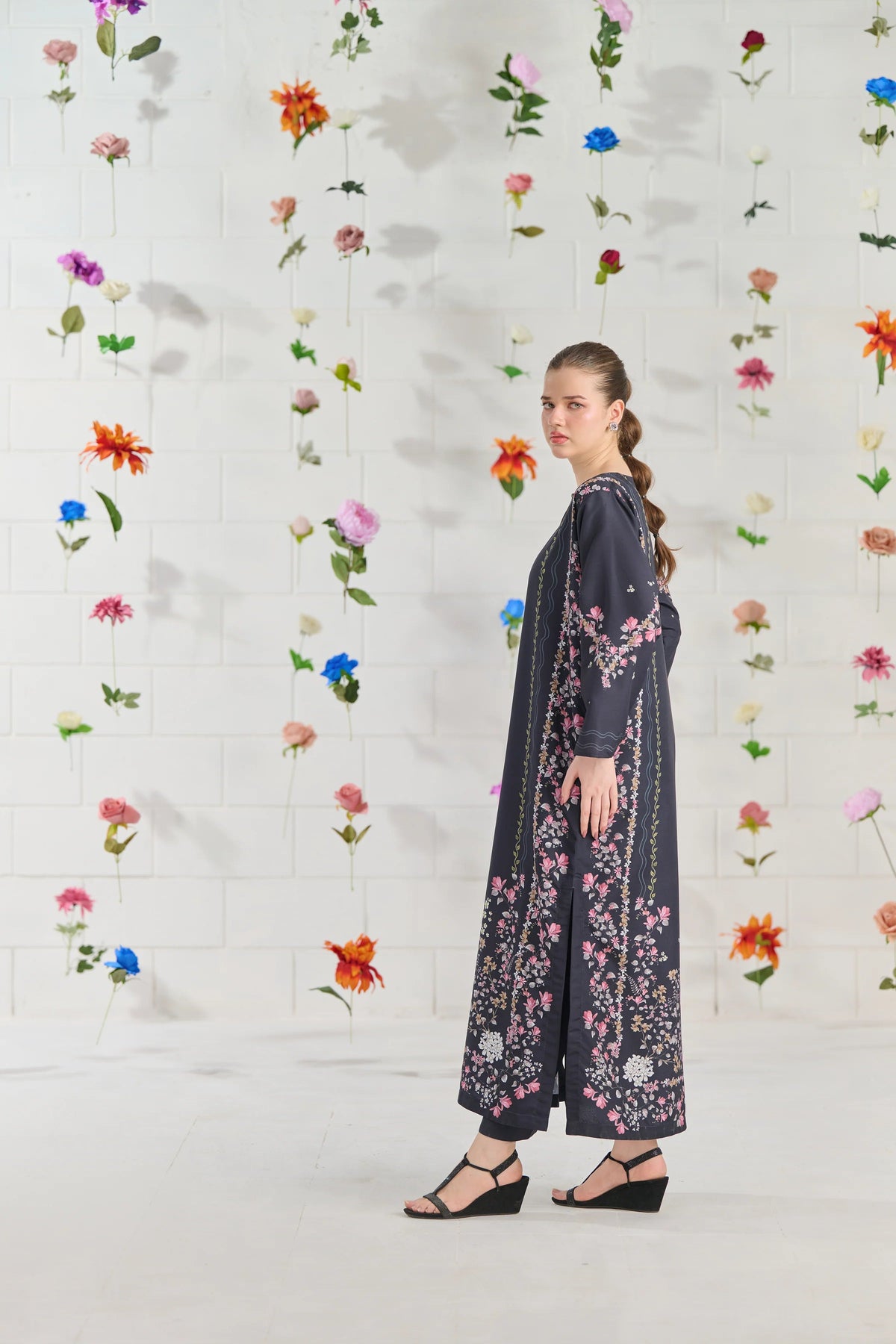 Printed kaftan stitched 009p