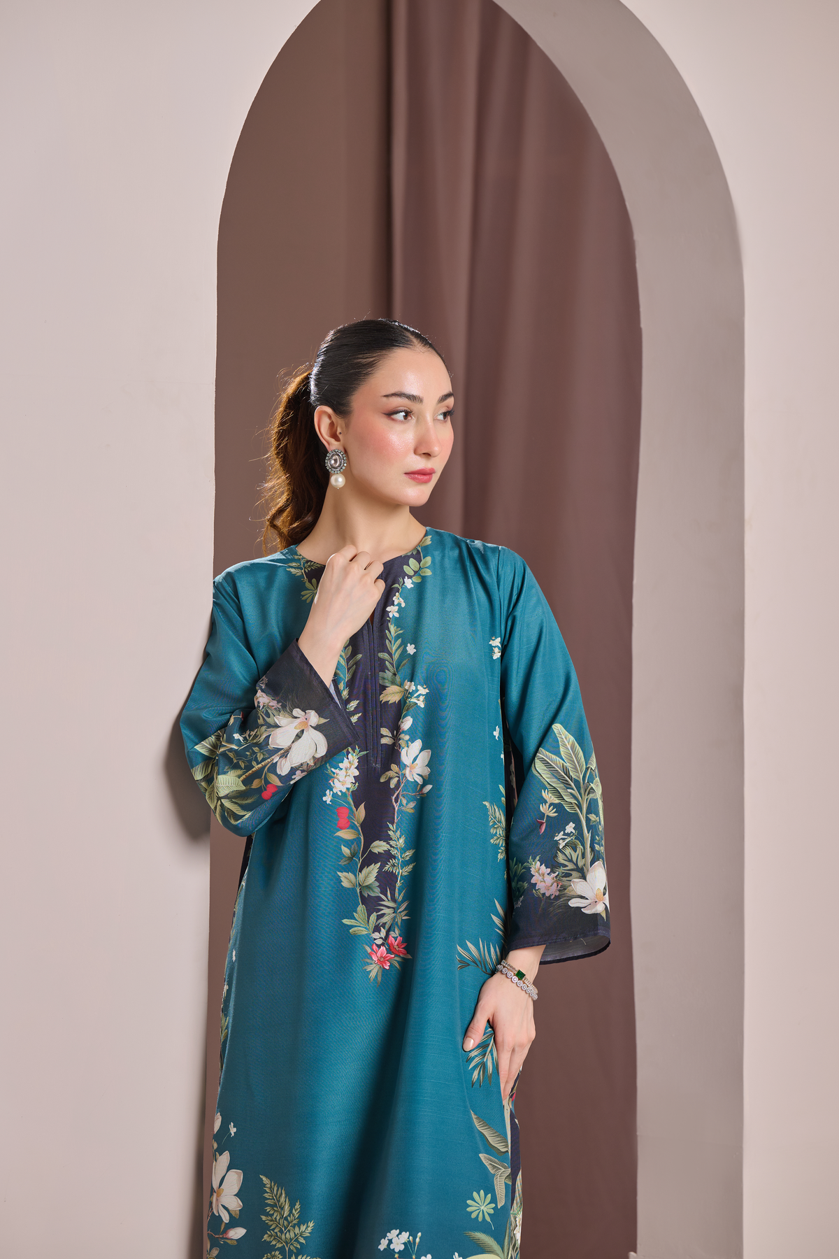 Printed kaftan  2Pc Stitched 001B