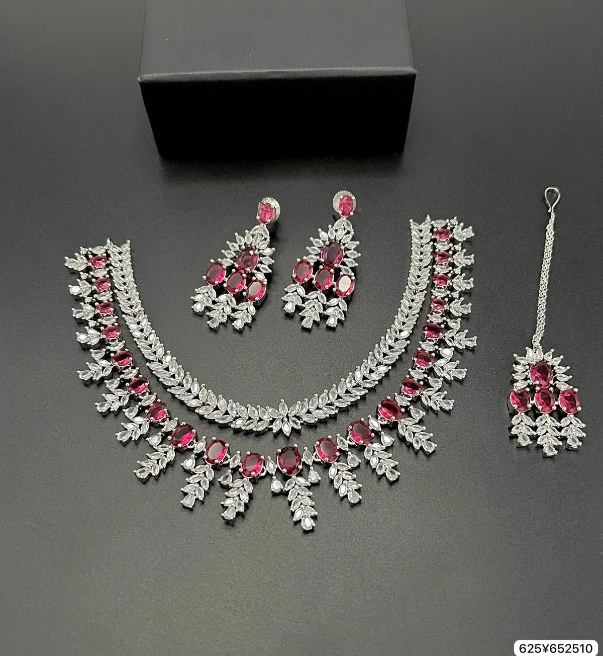 Double patti set American diamond - LadiesKurtasuae 