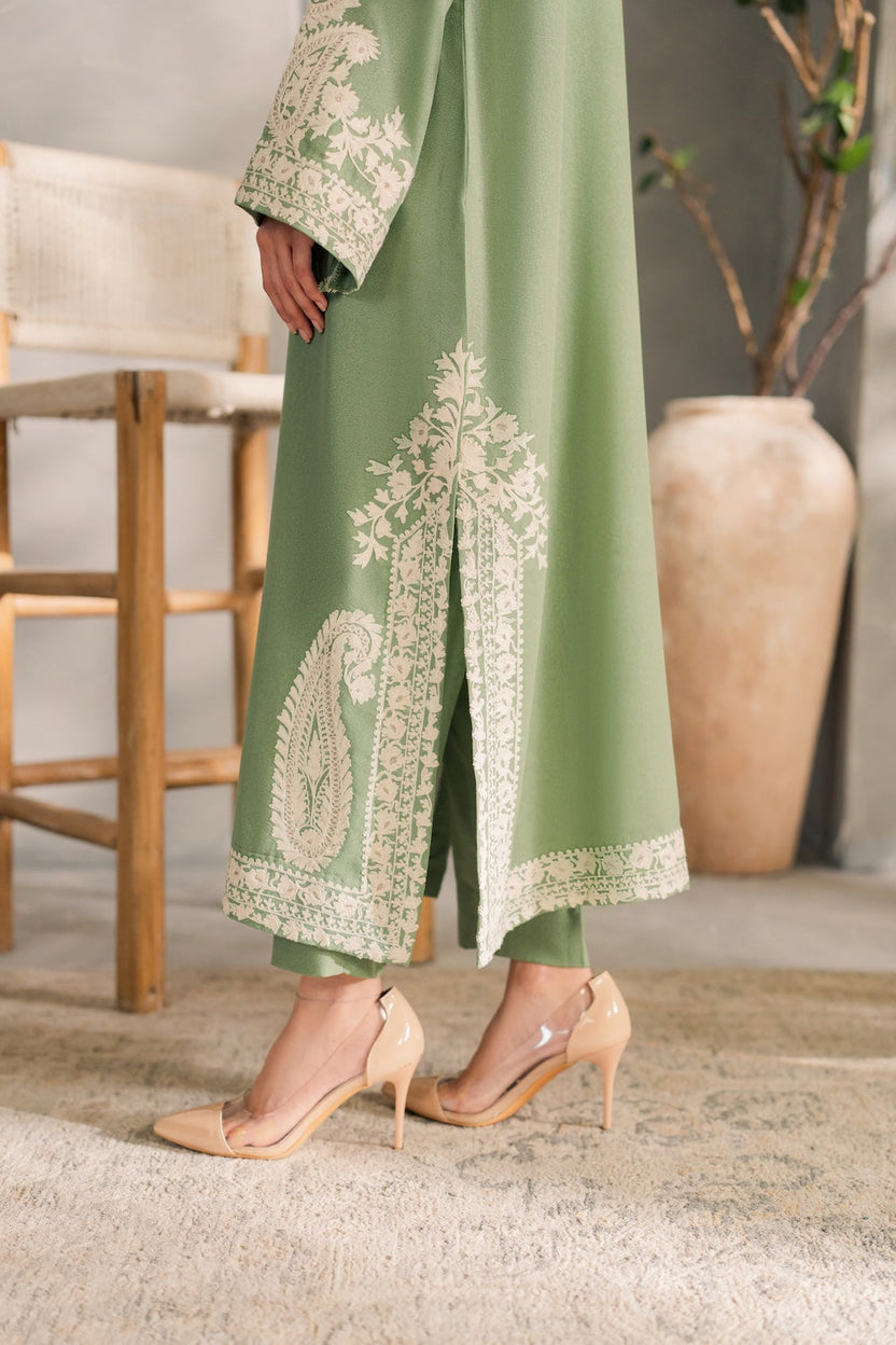 Sage Green summer Embroidered 3PC Suit for Women | Premium Eastern Wear