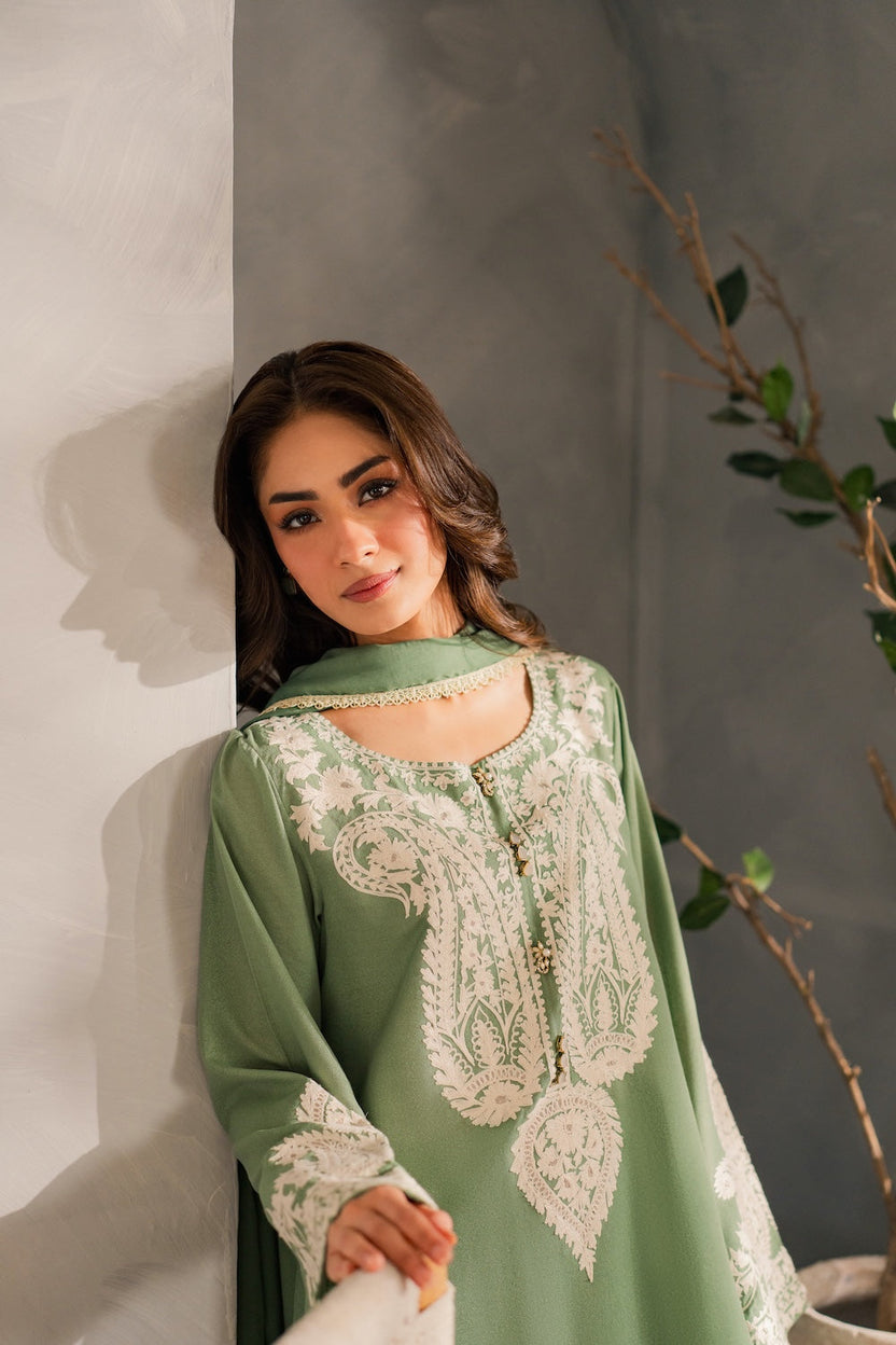 Sage Green summer Embroidered 3PC Suit for Women | Premium Eastern Wear