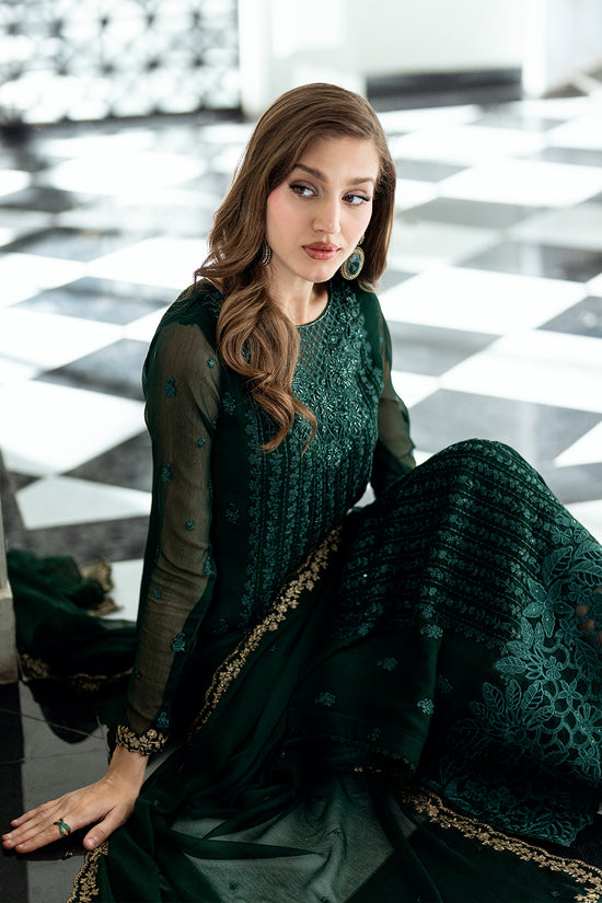 Luxury Chiffon Embroidered 3 Piece Unstitched 012R